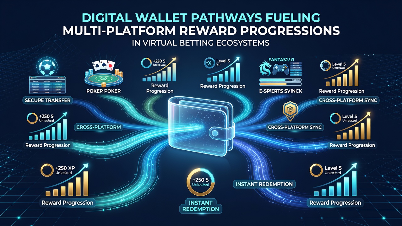 Reward progression dashboard showing points flowing between slot, sports, and live dealer sections
